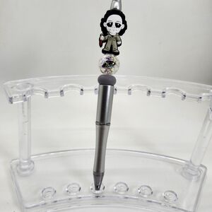 Handmade Michael Myers Beaded Pen | Horror Halloween Collectible